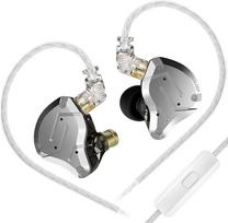 „KZ ZS10 Pro“ ausinės, 4 subalansuotos armaturos garsiakalbiai ir 1 dinaminis garsiakalbis (4BA ir 1DD) – hibridinės ausinės su 2 kontaktų atsarginiu kabeliu