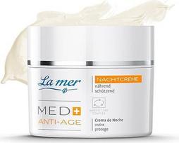 „La mer MED+“ naktinis kremas nuo senėjimo – atgaivinančios veido priežiūros priemonė – apsaugo nuo odos senėjimo, susijusio su UV spinduliais – skirta jautriai ir sausai odai – 50 ml
