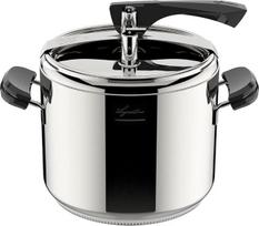 „Lagostina La Classica Lagofusion“ greitaveidis puodas, skersmuo 22 cm, talpa 7 l, su krepšeliu, receptų knyga ir „Ecobox“, bakelito rankenomis, slėgio vožtuvu ir „Lagofusion“ pagrindu