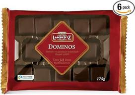 „Lambertz Dominos“ tamsaus kartaus šokolado rinkinys, 6 vnt. po 175 g