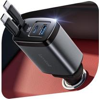 „Lamicall“ 4-in-1 cigarečių degiklio tipo USB-C įkroviklis, greitasis automobilinis įkroviklis