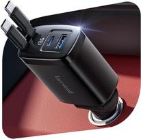 „Lamicall“ 4-in-1 cigarečių degiklio tipo USB-C įkroviklis, greitasis automobilinis įkroviklis