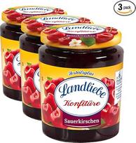 „Landliebe“ rūgščių vyšnių uogienė stiklainyje, 340 g (3 vnt. pakuotė)