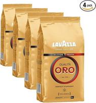 „Lavazza“, „Qualità Oro“ kavos pupelės su vaisių ir gėlių aromato natomis, skirtos aksominio skonio espreso paruošimui, 100 % arabikos kavos pupelės, stiprumas 5/10, vidutinio skrudinimo, 1 kg (4 vnt. pakuotė)