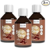 „Lean:Life“ – „Barista“ sirupas be cukraus – šokoladas – 3 x 250 ml – tinka veganams ir mažai kalorijų – kavos sirupas šaltiems ir karštiems gėrimams – kapučino, kava, latte macchiato