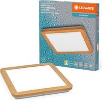 „LEDVANCE Orbis Disc“ sieninis / lubinis šviestuvas su LED, medžio imitacijos apdaila, 22 W, 1800 lm, 3000/4000 K, reguliuojamas sieniniu jungikliu su „Click CCT“ funkcija, 30 x 30 cm, IP44 apsaugos klasė, tinka vonios kambariui, varžtai ir kaiščiai įtrau