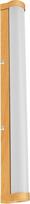 „LEDVANCE Orbis Tube“ LED veidrodinis/sieninis šviestuvas, matinis stiklas/medžio apdaila, 12 W, 1200 lm, reguliuojamas šviesos stiprumas, 3000/4000 K, reguliuojama sieniniu jungikliu, 60 cm skersmuo, IP44 apsauga nuo svetimkūnių ir vandens purslų