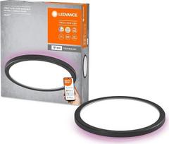 „Ledvance SMART+ ORBIS“ WiFi plokščiasis šviestuvas, juodos spalvos, 19 W, 1790 lm, 235 mm, reguliuojama balta šviesa (2700 K–6500 K), rėmelis su RGB spalvotu apšvietimu, reguliuojamas, valdomas per programėlę, suderinamas su „Amazon“, „Google“ ir kt., 40