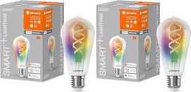 „LEDVANCE“ E27 „Edison“ LED lemputė, „Smart Home“ Wi-Fi lemputė, 4,8 W (470 liumenų), baltas stiklas, RGBW šviesos spalva (2700–6500 K), reguliuojamo ryškumo ir suderinama su „Alexa“, „Google“ arba programėle, lemputės parduodamos po 1 vnt.