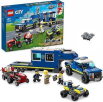„LEGO 60315 City“ mobilusis policijos operacijų centras – žaislas berniukams ir mergaitėms su policijos automobiliu, kalėjimo priekaba, dronu, traktoriumi ir mini figūrėlėmis