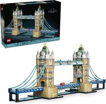 „LEGO Architecture“ „Tower Bridge“ – miniatiūrinių modelių rinkinys suaugusiems – 3D lentynos dekoracijos rinkinys su atlenkiamais tilto sparnais, Temzės upės pagrindu ir Londono dviaukščiu autobusu – kolekcionuojama dovana – 21067