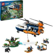 „LEGO City“ sraigtasparnis „Džiunglių tyrinėtojas“, nuotykių žaidimų rinkinys vaikams nuo 8 metų, Kalėdų ar gimtadienio dovana vaikams, 5 mini figūrėlės ir 3 gorilos 60437