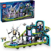„LEGO City“ žaislas „Robotų pasaulio kalnelių parko nuotykis“, kalnelių rinkinys su judančia mechano figūrėle ir 8 mini figūrėlėmis, kūrybiška dovana berniukams, mergaitėms ir vaikams nuo 8 metų, 60421