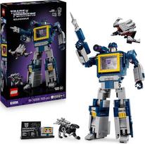 „LEGO Icons Transformers“: „Soundwave“ rinkinys suaugusiems – modelių konstravimas su transformuojamomis figūrėlėmis, įskaitant „Laser Beak“ ir „Ravage“, taip pat „Sound Stone“ – kolekcinis daiktas ir dovana gerbėjams – 10358