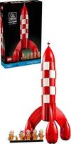 „LEGO Ideas“: „Tintino Mėnulio raketa“ – kosminio laivo modelio konstravimas suaugusiems – eksponavimui skirtas rinkinys su 5 mini figūrėlėmis ir šunelio „Struppi“ figūrėle, kurią galima papuošti savo nuožiūra – dovanos idėja gerbėjams – 21367