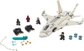 „Lego Marvel Spider-Man“ 76130 – „Toli nuo namų“: Starko reaktyvinis lėktuvas ir dronų ataka, konstruktorius