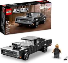 „Lego Speed Champions“ „Fast & Furious“ 1970 m. „Dodge Charger R/T“ 76912 žaislinis „muscle car“ modelio rinkinys vaikams, kolekcionuojamas rinkinys su Dominiko Toretto minifigūrėle