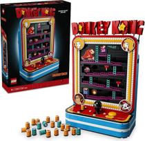„LEGO Super Mario Donkey Kong Arcade“ – interaktyvus 3D modelis suaugusiems su vairaspaudžiu ir statinėmis, skirtas retro stiliaus kambario dekoravimui – kolekcinis daiktas žaidimų gerbėjams – dovana žaidėjams nuo 18 metų – 72051