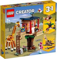 „Lego“ 31116 „Creator“ 3-in-1 „Safari“ namelis medyje, katamaranas arba lėktuvas – žaislinis konstruktorius su liūto figūrėle