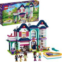 „LEGO“ 41449 „Friends“ rinkinys „Andreaso namas“ – lėlėms skirtas namelis su baseinu ir muzikos studija, žaislas vaikams nuo 6 metų