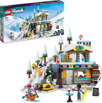 „LEGO“ 41756 „Friends“ žiemos rinkinys „Slidinėjimo trasos ir kavinė“ su mini lėlėmis Liann Aron ir Zac bei lapės figūrėle, žaislas mergaitėms, berniukams ir vaikams, skatinantis kūrybiškumą