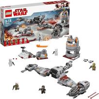 „LEGO“ 75202 „Žvaigždžių karai: VIII epizodas – Kreito gynyba“ žaidimų rinkinys su „Pasipriešinimo“ „Ski Speeder“ žaislu