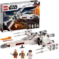 „Lego“ 75301 „Žvaigždžių karai“: Lūko Skywalkerio „X-Wing“ naikintuvo žaislas su princesės Leios ir droido R2-D2 figūrėlėmis.