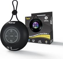 „LEICKE DJ Roxxx Shower II“ – nešiojamas „Bluetooth“ mini garsiakalbis su rankine juostele, 5 W LED lempute ir USB-C jungtimi – galingas garsas duše, patalpose, lauke, žygiuose ir kelionėse