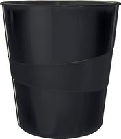 „Leitz WOW 52781095“ popieriaus šiukšlių dėžė, 15 litrų, plastikinė, juoda