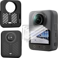 „Lemxiee“ dėklas, skirtas „DJI Osmo 360 II“ ir „DJI Osmo 360“, su priedais: [3 vnt. rinkinys] ekrano apsauginė plėvelė iš grūdinto stiklo, lankstus silikoninis apsauginis dėklas