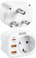 „LENCENT“ kelioninis adapteris Pietų Afrikai, Namibijai ir Vokietijai, kištuko tipas M