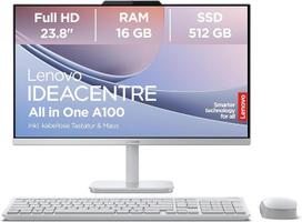 „Lenovo IdeaCentre All-in-One A100“ kompiuteris | 23.8 colių „Full HD“ ekranas | „Intel Core i3-N305“ procesorius | 16GB RAM | 512GB SSD | „Intel UHD Graphics“ vaizdo plokštė | „Win11 Home“ | QWERTZ klaviatūra | Pilka spalva | Komplekte yra klaviatūra i