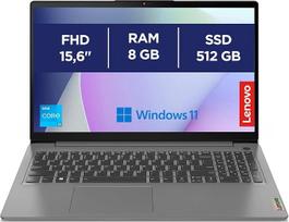 „Lenovo IdeaPad 3“ nešiojamasis kompiuteris, 15,6 colių FHD (1920x1080), „Intel Core i3-1215U“, 8GB RAM, 512GB SSD, „Windows 11 Home“, „Wi-Fi 6“ – „Arctic Grey“, išskirtinai „Amazon“