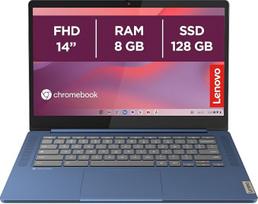 „Lenovo IdeaPad Slim 3“ „Chromebook“ nešiojamasis kompiuteris, 14 colių FHD (1920 x 1080), „MediaTek Kompanio 520“, 8GB RAM, 128GB eMMC, „ChromeOS“, „Wi-Fi 6“ – „Abyss Blue“ spalvos, parduodamas tik „Amazon“
