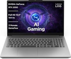 „Lenovo LOQ“ žaidimų nešiojamasis kompiuteris | 15,6 colių „Full HD“ 16:9 ekranas | 144 Hz | „Intel Core i5-12450HX“ | 16GB RAM | 512GB SSD | „NVIDIA GeForce RTX2050“ TGP 65 W | „G-Sync“ | „QWERTZ“ | Pilka | AI lustas LA1