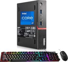 „Lenovo ThinkCentre M700“ mini stalinis kompiuteris, „Intel Core i7-6700T“, 8GB DDR4 RAM, 256GB SSD, 4K palaikymas, JAV klaviatūra, QWERTY klaviatūra, „Win11 Pro“ (atnaujintas)