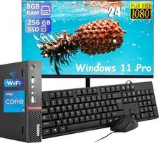 „Lenovo ThinkCentre M900“ mini stalinis kompiuteris, 24 colių ekranas, „Intel Core i5-6500“, 8GB RAM, 256GB SSD, „Wi-Fi“, „Bluetooth“, JAV klaviatūros išdėstymas, „Windows 11 Pro“ (atnaujintas)