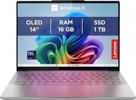 „Lenovo Yoga Slim 7 Aura Edition“ nešiojamasis kompiuteris „Copilot+“ – 14 colių 2,8K WQXGA+ (2880x1800) OLED ekranas, „Intel Core Ultra 7 256V“, 16GB RAM, 1 TB SSD, „Intel Arc“ vaizdo plokštė, „Windows 11 Home“ – „Luna Grey“