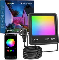 „Lepro AI Smart“ 50 W LED lauko prožektorius F1 su RGB apšvietimu ir reguliuojamu ryškumu