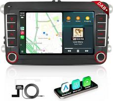 „LEROAADZ“ DAB+ automobilių radijas su ekranu, skirtas „VW Golf 5/6“, „T5“, „Polo 6R“, „Passat“, „Caddy“, „Touran“, „Seat“ ir „Skoda“ modeliams, 7 colių „Golf“ radijas su „Apple CarPlay“ ir „Android Car MirrorLink“, „Bluetooth“, navigacija, USB, FM, RDS