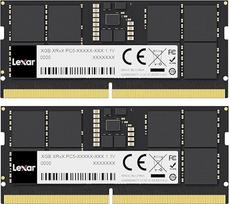 „Lexar“ SODIMM 32GB rinkinys (2x16GB) DDR5 RAM 5600 MHz, 262 kontaktų SODIMM nešiojamojo kompiuterio RAM, aukštos kokybės žaidimų DRAM SO-DIMM, skirta nešiojamųjų kompiuterių atminties moduliams ir „All-in-One“ tipo „Intel NUC“ mini kompiuteriams, 1,1 V