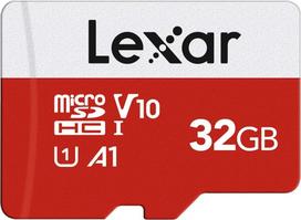 „Lexar“ „Micro SD“ kortelė, 32GB, „Micro SD“ atminties kortelė su „SD“ adapteriu, skaitymo greitis iki 100MB/s, UHS-I, U1, A1, V10, C10, 4K UHD „microSDHC“ atminties kortelė | UHS-I, U1, A1, V10, C10, 4K UHD „microSDXC“ SD kortelė, skirta fotoaparatams