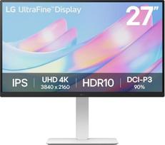 „LG 27US50Z-W“ 27 colių 4K UHD IPS monitorius, HDR10, 90 % DCI-P3, 2 HDMI 2.0 jungtys, 1 „DisplayPort“ 1.4 jungtis, baltas