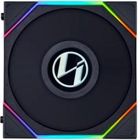„Lian Li Uni Fan TL LCD“ serijos ventiliatorius, 3 vnt. rinkinys su valdikliu, 120 mm, juodos spalvos