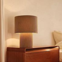 „Lightbox“ stalo lempa, skersmuo 23 cm, retro stiliaus lempa, apvilkta senovinio stiliaus velvetu