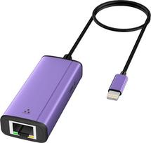 „Lightning“ į 1000Mbps Ethernet adapteris, „2-in-1“ „iPhone“ ir „iPad“ į RJ45 Ethernet LAN tinklo adapteris su įkrovimo prievadu, 1 gigabito spartos, „Plug and Play“ (1,77 pėdos)