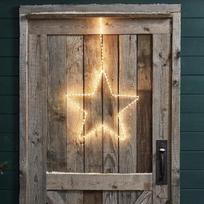 „Lights4fun“ 134 „Micro LED Osby Star“ 38 cm Kalėdų dekoracija, skirta naudoti patalpose ir lauke, Advento laikotarpiui, Kalėdų apšvietimas