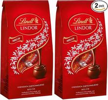 „Lindt“ šokoladas | „LINDOR“ pieno šokolado maišelis | 137 g | 10 rutuliukų iš pieno šokolado su švelniai tirpstančiu įdaru | Šokoladinė dovana (2 vnt. pakuotė)