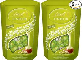„Lindt“ šokoladas | „LINDOR“ pistacijų kornetai | 500 g | 38 pieninio šokolado rutuliukai su švelniai tirpstančiu pistacijų įdaru saldžiame kornete | Šokoladinė dovana (2 vnt. pakuotė)
