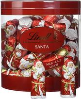 „Lindt“ šokoladas, „Mini Santa Milk Box“, 700 g, 66 mini Kalėdų Seneliai iš pieno šokolado, šventinės šokoladinės figūrėlės, skirtos dalytis, dovanoti ir dėti į Kalėdų Senelio batus – tiek mažiems, tiek dideliems